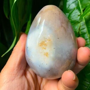 Moss agate egg | crystal
